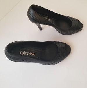 Cardino black heels peep toe Black Heels size 6